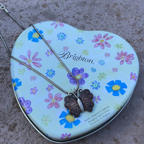 Brighton necklace 8" with butterfly pendant - Picture 7 of 7